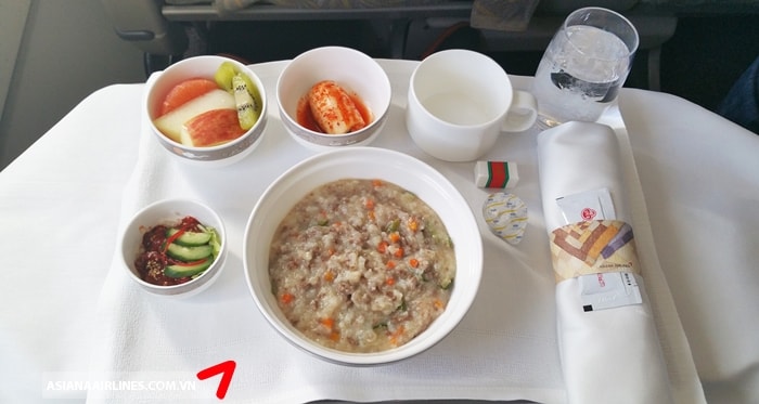 Suất ăn trên chuyến bay Asiana Airlines