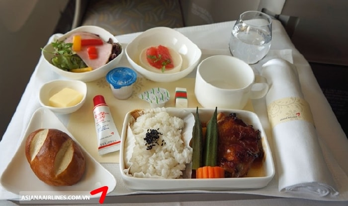 Suất ăn theo hạng ghế Asiana Airlines