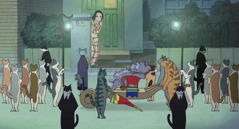 Màn rước kiệu của mèo trong hoạt hình Nhật Bản